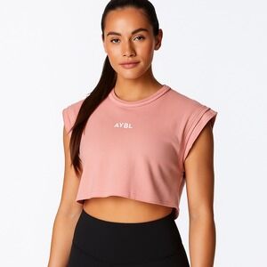 AYBL Women's Crop Top Sleeveless Gym T-Shirt Fitness Workout Athletic‎ Medium